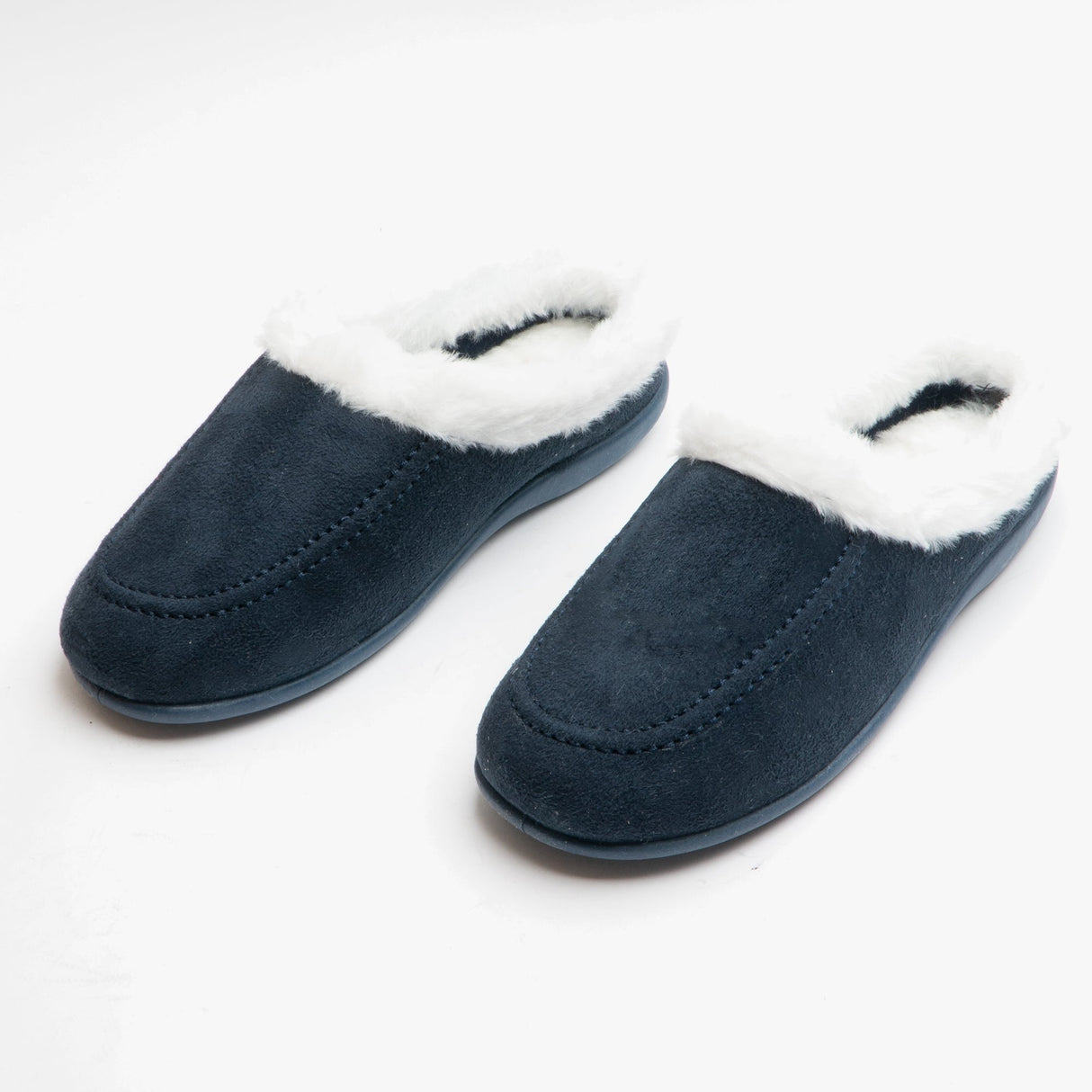 HOS Comfort AVRIL Womens Mule Slippers Navy