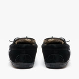 Hush Puppies ACE Mens Suede Moccasin Slippers Black