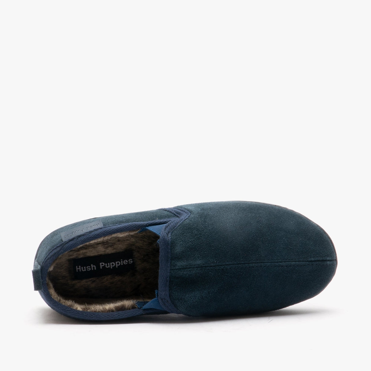Hush Puppies ARNOLD Mens Suede Full Slippers Navy
