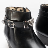 Club Cubano PAVEL Mens Leather Winklepicker Cuban Heel Boots Black