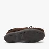 Hush Puppies ACE Mens Suede Moccasin Slippers Brown