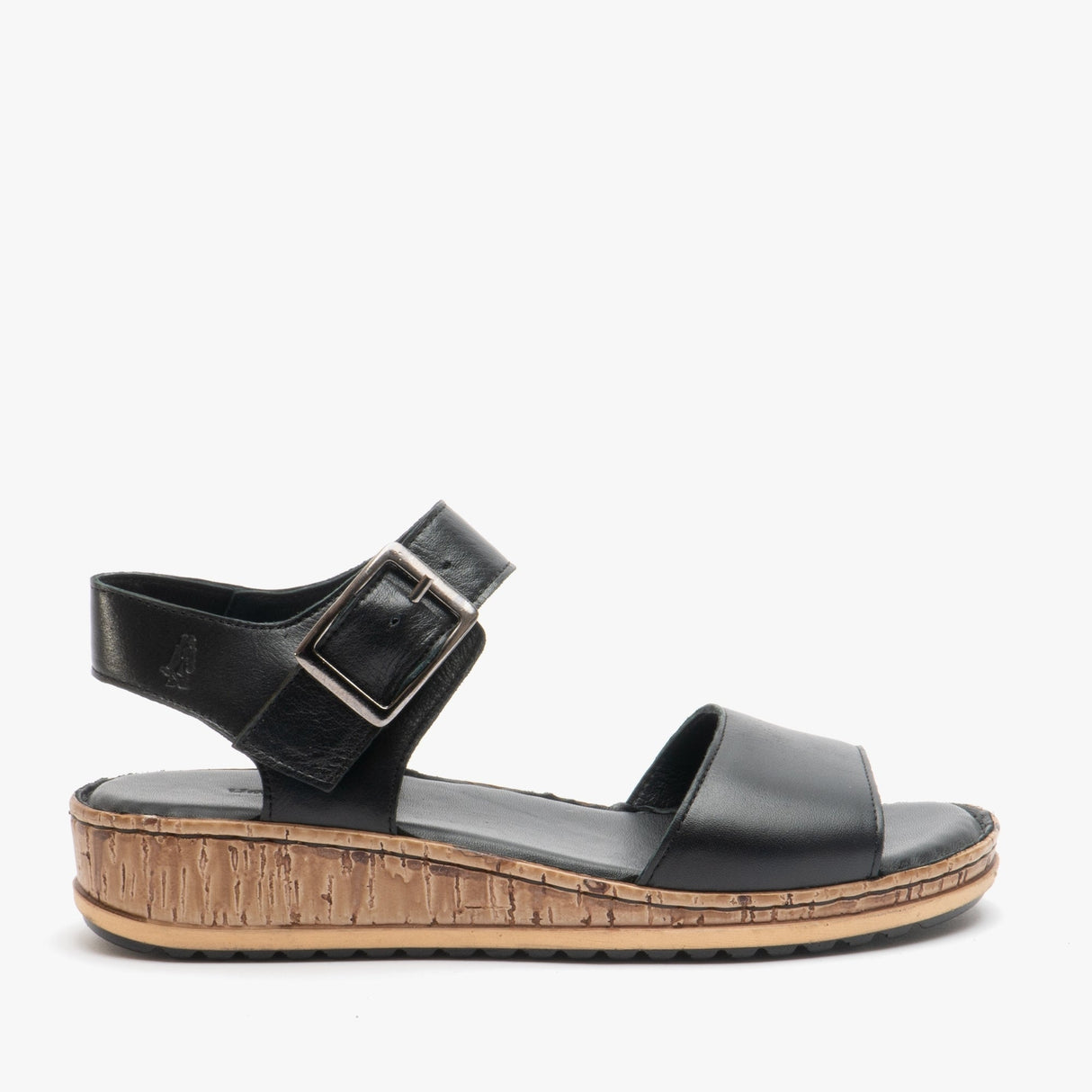 Hush Puppies ELLIE Womens Leather Sandals Black