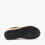 Hush Puppies ELLIE Womens Leather Sandals Black