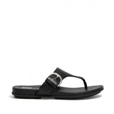 FitFlop GRACIE Womens Leather Toe Post Sandals All Black