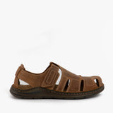 Josef Seibel MAVERICK 01 Mens Leather Sandals Chestnut