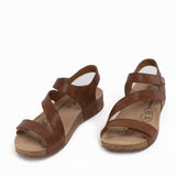 Josef Seibel TONGA 25 Womens Leather Touch Fasten Sandals Camel