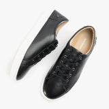 Hush Puppies TESSA Womens Leather Casual Trainers Black