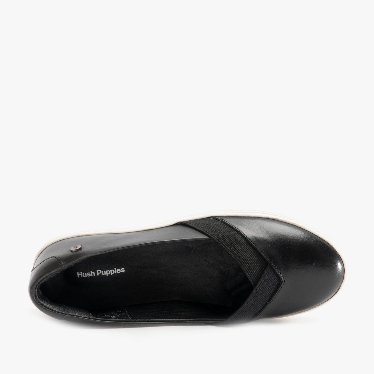 Hush Puppies TIFFANY Womens Leather Slip On Pumps Black/White