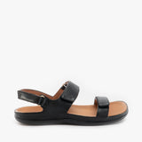 Strive KONA Womens Leather Touch Fasten Sandals Black