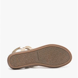 Hush Puppies NORAH Womens Leather Toe Post Sandals Python/Nude