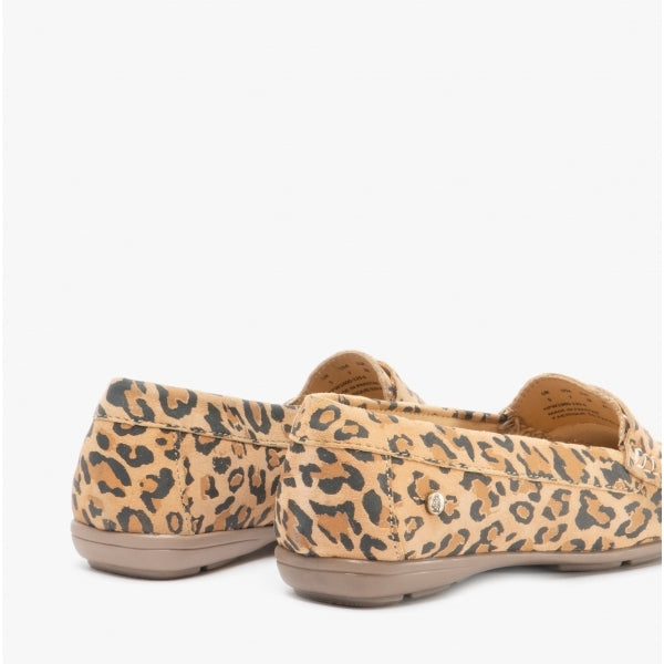 Hush Puppies MARGOT Womens Suede Loafers Leopard