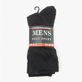 Shuperb Mens 3 Pack Of Suit Socks Black: One Size