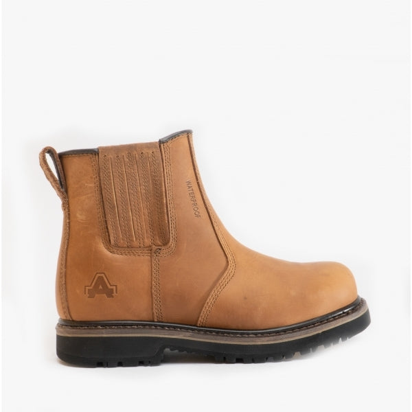 Amblers Safety WORTON Mens Leather Safety Dealer Boots Tan