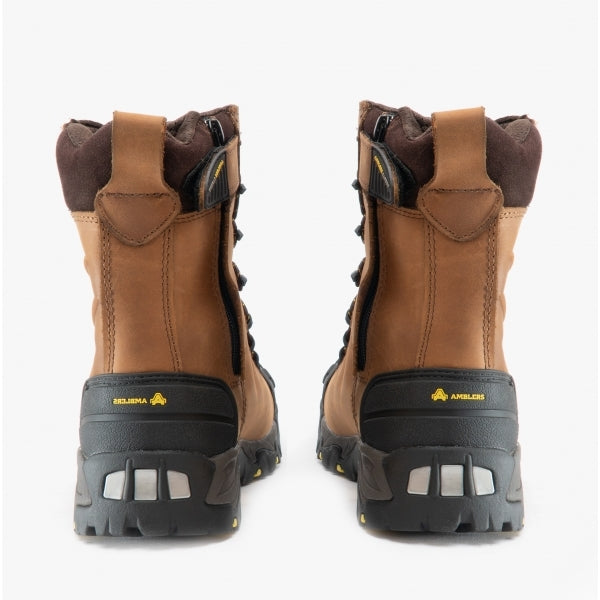 Amblers Safety PILLAR Mens Leather Waterproof Safety Boots Brown