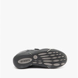 GEOX WADER Boys Leather Touch Fasten School Shoes Black