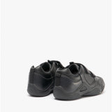 GEOX WADER Boys Leather Touch Fasten School Shoes Black