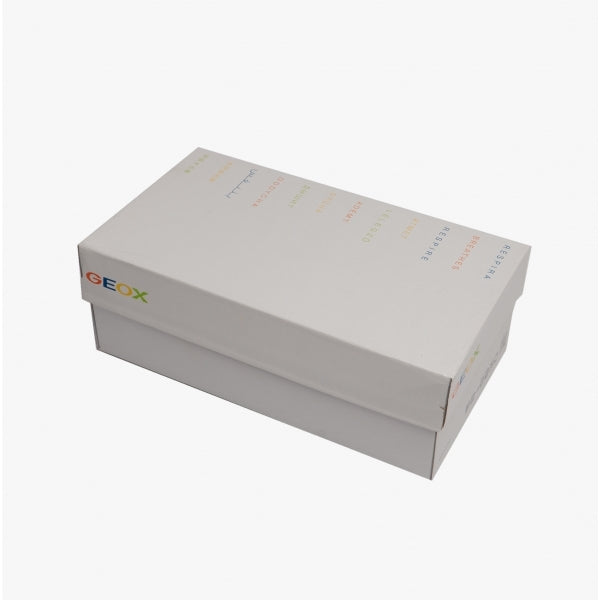 GEOX WADER Boys Leather Touch Fasten School Shoes Black