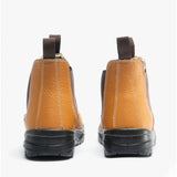 Grafters M955B Mens Leather Chelsea Safety Boots Tan