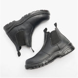 Grafters M955A Mens Leather Chelsea Safety Boots Black