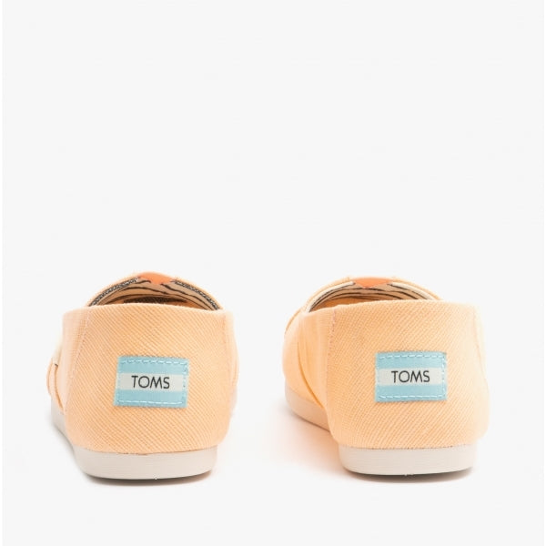 TOMS ALPARGATA Womens Canvas Espadrille Shoes Light Orange