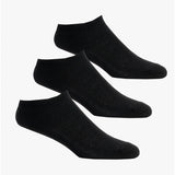 Shuperb Mens 3 Pack Of Trainer Socks Black: One Size