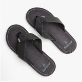Barbour TOEMAN Mens Flip Flops Black