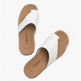 Gabor LANZAROTE Womens Leather Mule Sandals White