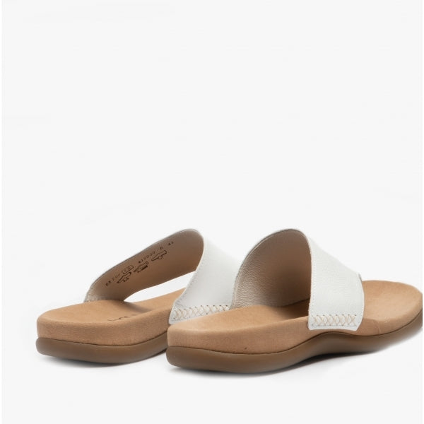 Gabor LANZAROTE Womens Leather Mule Sandals White