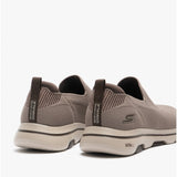 Skechers 216038/TPBR GO WALK 5 RITICAL Mens Slip On Trainers Taupe/Brown