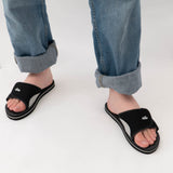 PDQ M275A Unisex Touch Fasten Strap Beach Sliders Black
