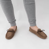 Mokkers JAKE Mens Suede Moccasins Taupe