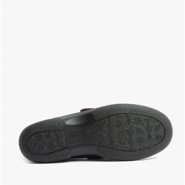 DB Shoes BUXTON Womens Leather Extra Wide (2E) Mary Jane Shoes Wineberry