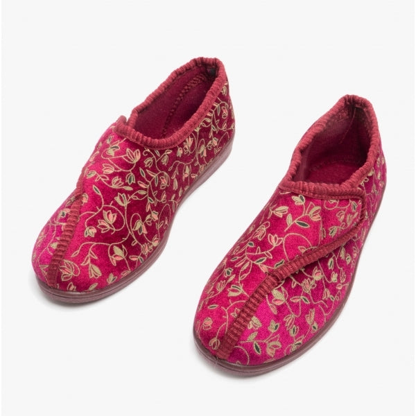 Zedzzz JANICE Womens Full Slippers Wine