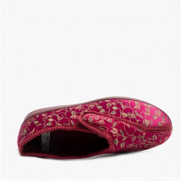 Zedzzz JANICE Womens Full Slippers Wine