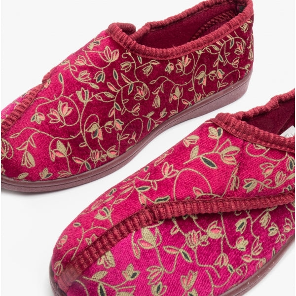 Zedzzz JANICE Womens Full Slippers Wine