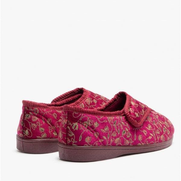 Zedzzz JANICE Womens Full Slippers Wine