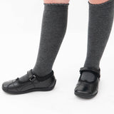 Hush Puppies CINDY Girls Leather School Shoes Black