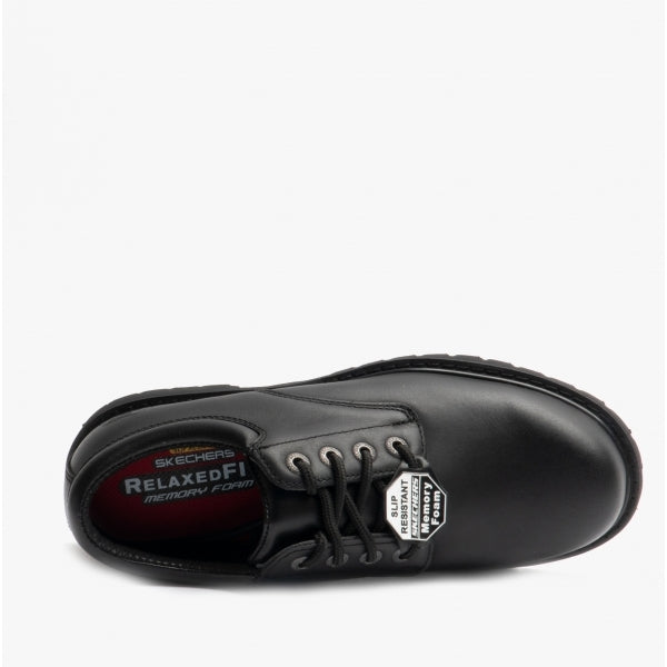 Skechers Work 77041EC COTTONWOOD ELKS SR Mens Occupational Shoes Black