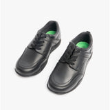 Hush Puppies HARVEY Boys Leather School Shoes Black