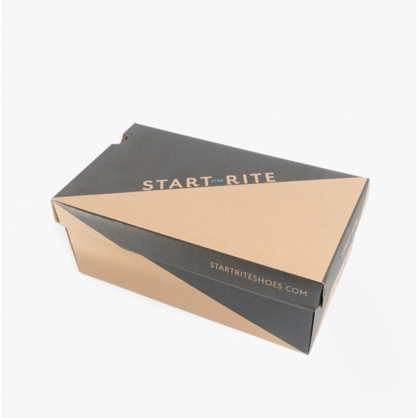 Start-Rite STRIKE Boys Leather Touch Fasten School Shoes Black