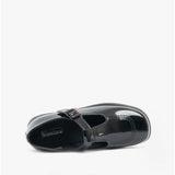 Kickers 115202 FRAGMA T-BUCKLE Girls School Shoes Patent Black