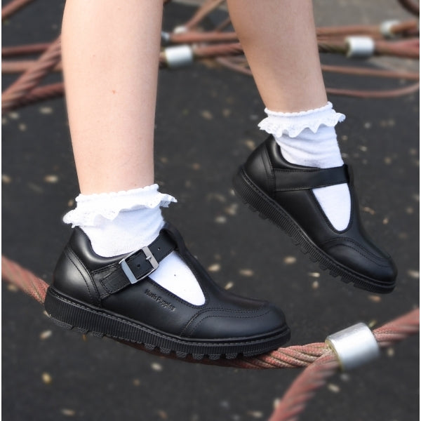 Hush Puppies KERRY Girls School Shoes Black
