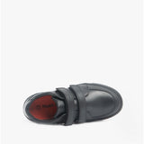 Hush Puppies SANTOS Boys Leather School Shoes Black