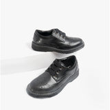 Start-Rite IMPULSIVE Girls Leather Lace Up School Shoes Hi Shine Black