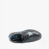 Start-Rite IMPULSIVE Girls Leather Lace Up School Shoes Hi Shine Black