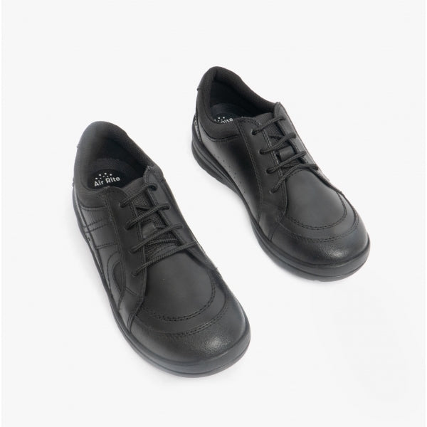Start-Rite YOYO Boys Leather Lace Up School Shoes Black