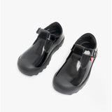Kickers 116226 PLUNK MJ Girls School Shoes Black Patent