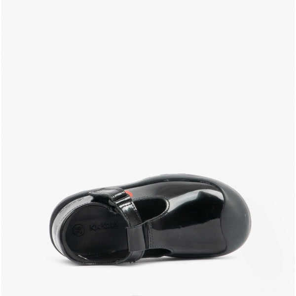 Kickers 116226 PLUNK MJ Girls School Shoes Black Patent