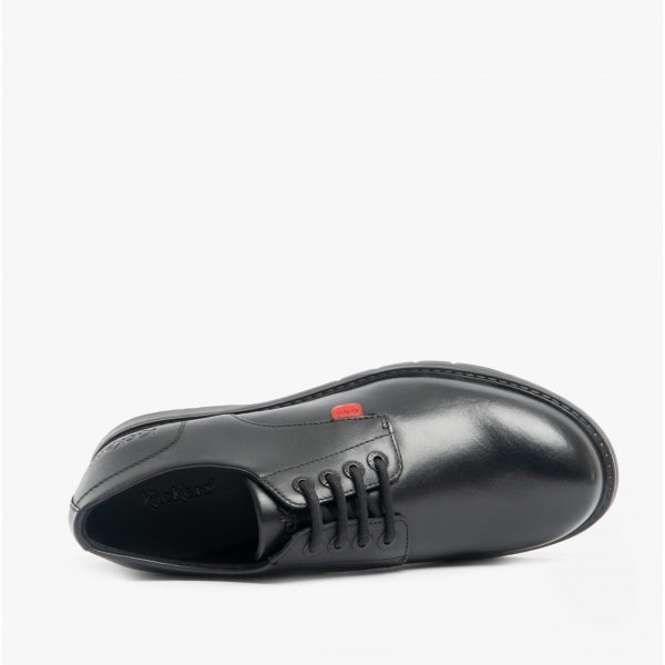 Kickers 116241 FINLEY LO Boys School Shoes Black