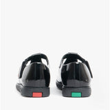Kickers 115177 FRAGMA T-BAR Girls School Shoes Patent Black